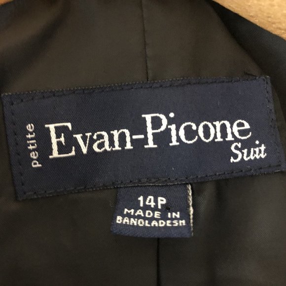 Vintage Grey Evan-Picone Suit Blazer, Size 14P - Picture 5 of 5